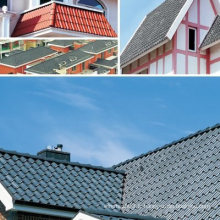 Toiture de toit en terre cuite colorée en toit de maison